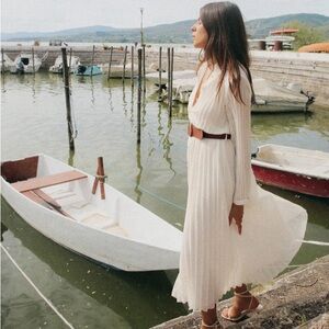 NWT Zara pleated shirt dress with belt